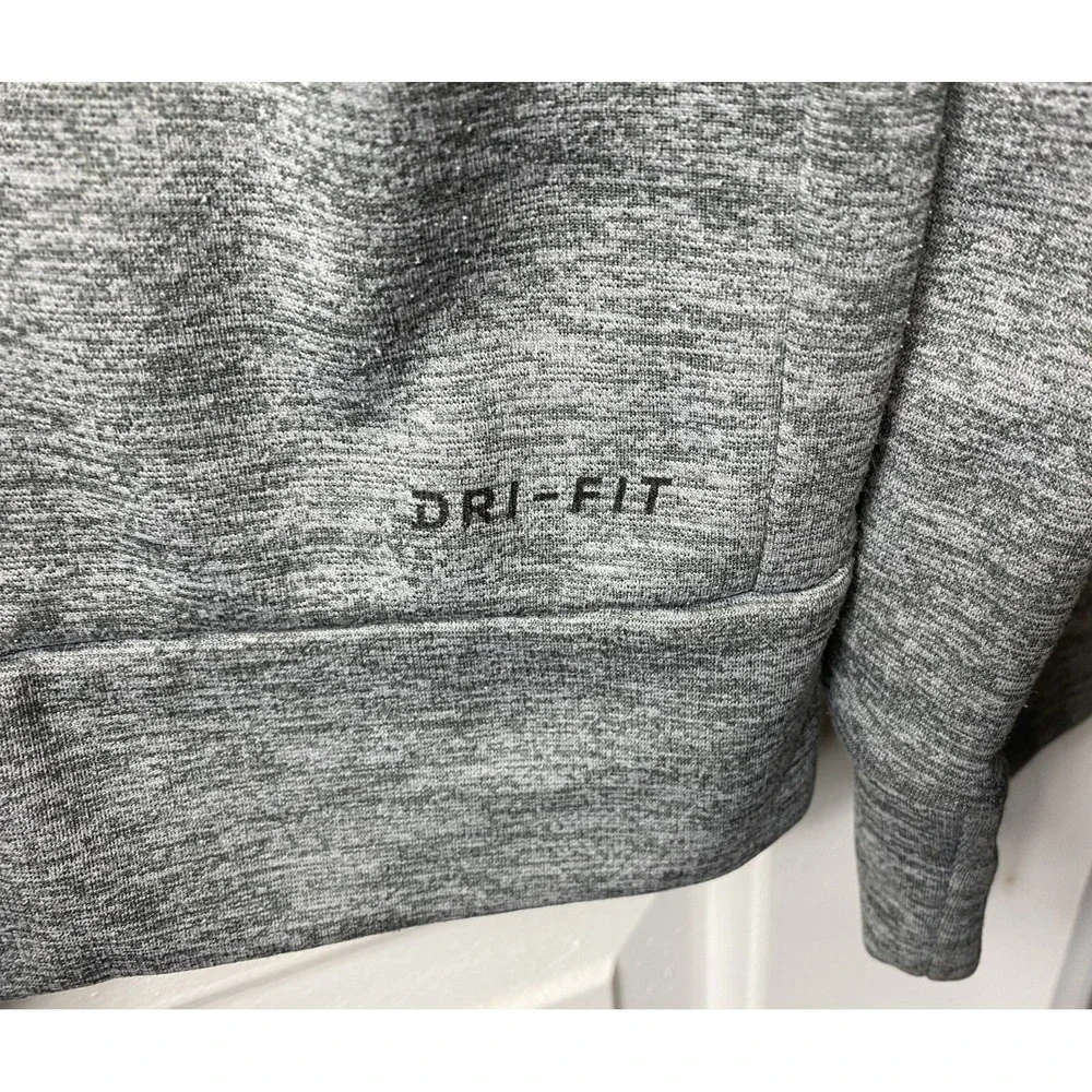 Air Jordan Therma Hoodie Men's M Gray Graphic Jump Man Pockets Fleece Pullover